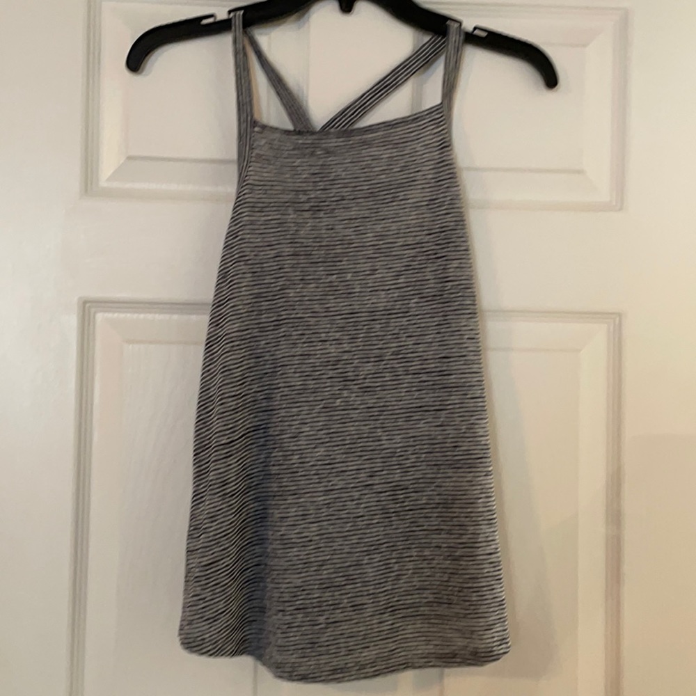 Loft navy and white Razorback tank top
